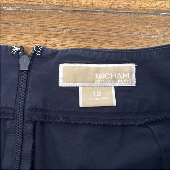 Michael Kors Skirt Size 12 Navy Knee Length - Picture 6 of 10